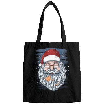 Discover santa and kittens merry christmas Bags