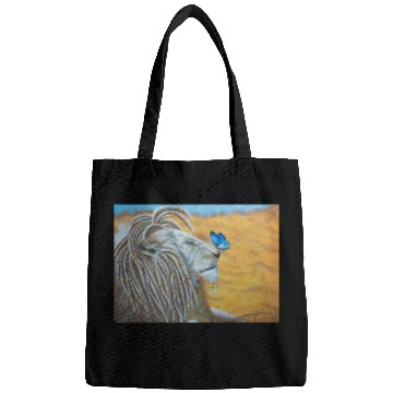 Discover Rasta lion and blue butterfly Bags