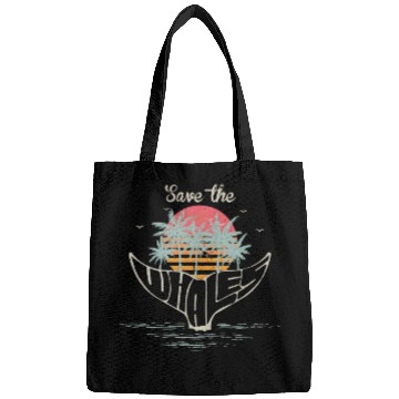 Discover Save The Whales Retro Orca Killer Whale Bags