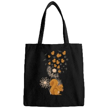Discover Forest Squirrel Lover Dandelion Nature Funny Bags