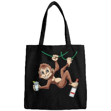 Discover Funny Monkey drinking Grain Chimpanzee Bags