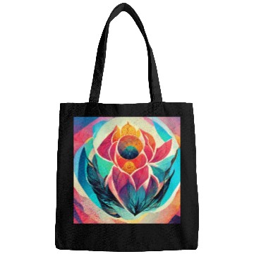 Discover Colorful mandala flower version 4 Bags
