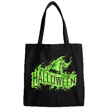 Discover Green Witch Hat Costume For Halloween Bags