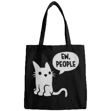Discover comic cat ew people Bags