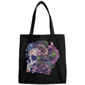 Discover Halloween Sugar Skull And Flowers Bags