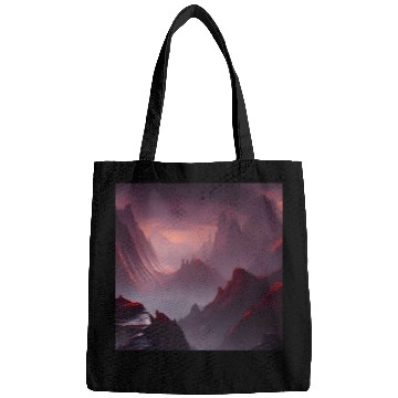 Discover Red Mountains on a Alien Planet Bags