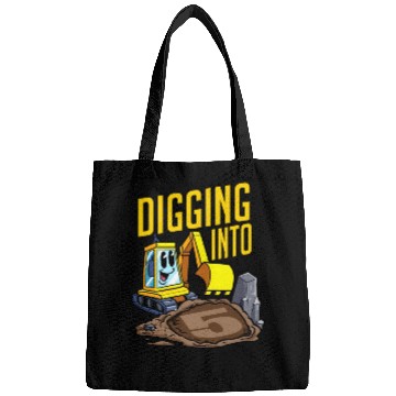 Discover Excavator Driver Digging Into 5 Birthday Excavator Bags