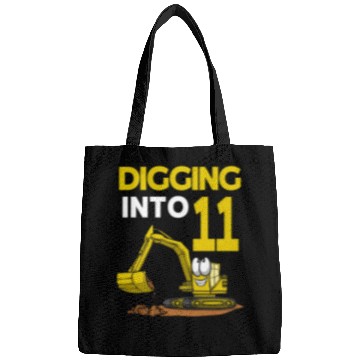 Discover Excavator Driver Digging Into 11 Birthday Bags