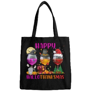 Discover Happy Hallothanksmas Wine Lover Halloween Thankful Bags