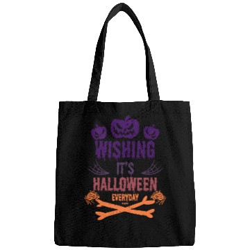 Discover Every day Halloween Horror pumpkin with spider Bags