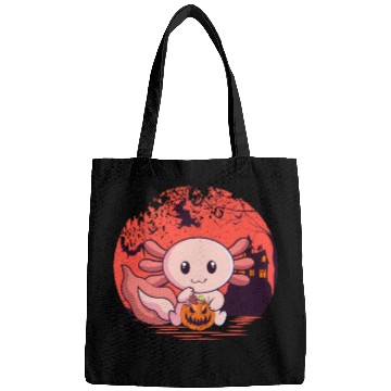 Discover Candy Eating Axolotl Pumpkin Halloween Bags