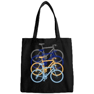 Discover Four Bicycles Together. Bicycle Lovers Cycling. Bags