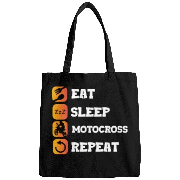 Discover Eat Sleep Repeat Motocross Motorcycle Biker Helmet Bags