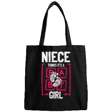 Discover Niece Thinks It's a Girl Gender Reveal Funny Baby Bags