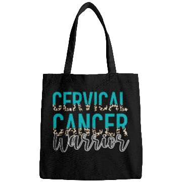 Discover Cervical Cancer Awareness Month Warrior Teal White Bags