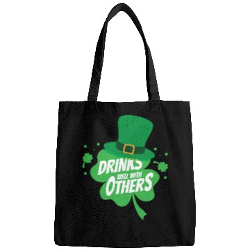 Discover Drinks Well With Others Funny Sarcastic Clover Bags