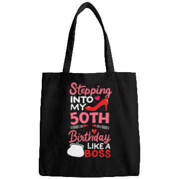 Discover Stepping Into My 50th Birthday Like A Boss Gift Bags