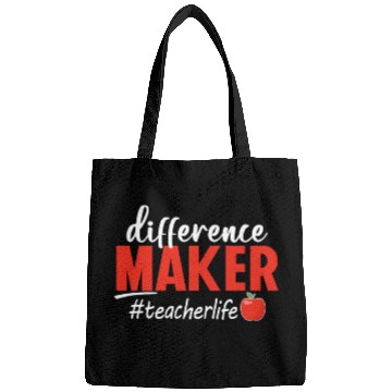 Discover Difference Maker Teacher Life Funny Bags