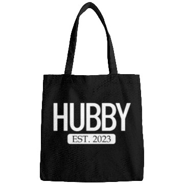 Discover Hubby Est. 2023 Matching Couple Newlywed Marriedma Bags