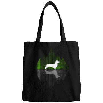 Discover Dachshund abstract - Geometry Dog Triangle Bags