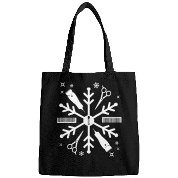Discover Funny Barber Christmas Snowflake Hair Stylist Bags