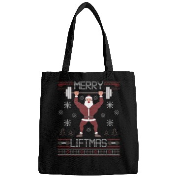 Discover Merry Liftmas Ugly Christmas Gym Workout Bags