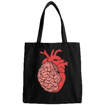 Discover Half Brain Half Heart Organ Anatomy Science Bags