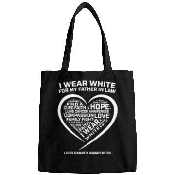 Discover Dad I Wear White For My Father In Law Lung Cancer Bags