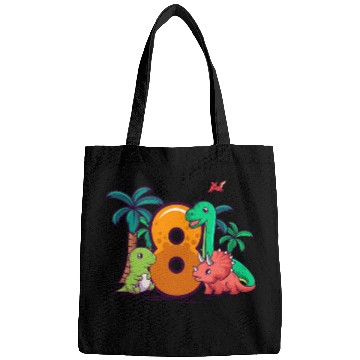 Discover 8th Birthday Trex Triceratops Dinosaur 8 Year Bags
