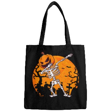 Discover Dabbing Skeleton Jack O Lantern Pumpkin Halloween Bags
