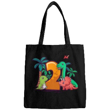 Discover 2nd Birthday Trex Triceratops Dinosaur 2 Year Bags