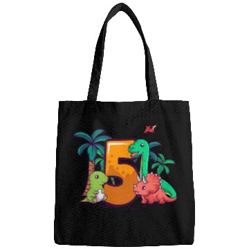 Discover 5th Birthday Trex Triceratops Dinosaur 5 Year Bags