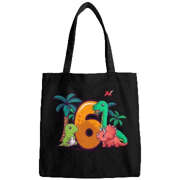 Discover 6th Birthday Trex Triceratops Dinosaur 6 Year Bags