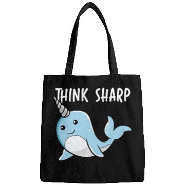 Discover Think Sharp Narwhal Unicorn Of The Sea Animal Bags