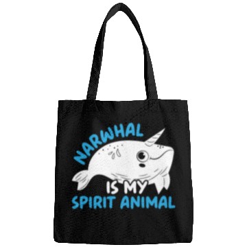 Discover Narwhal Is My Spirit Animal Unicorn Of The Sea Bags