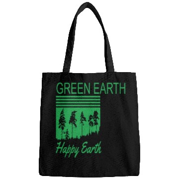 Discover Green Earth Happy Earth Earth Protection Support Bags