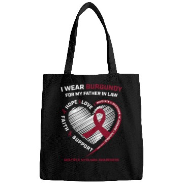 Discover I Wear Burgundy Father In Law Multiple Myeloma Awa Bags
