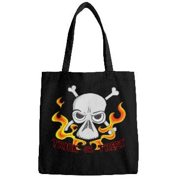 Discover Trick or Treat Cartoon Horror Fiery Skull Bags