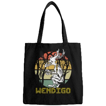 Discover Vintage Folk Wendigo Halloween Cryptid Monster Bags