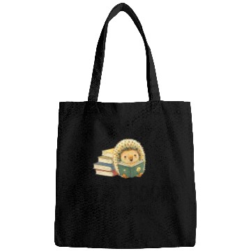Discover Hedgehog And Reading Lover Funny Birthday Bags