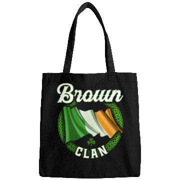 Discover Brown Surname Irish Last Name Ireland Flag Bags