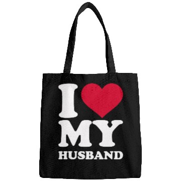 Discover I love my husband Bags