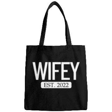 Discover Wifey Est. 2022 Matching Couple Newlywed Marriedwi Bags