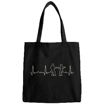 Discover Dancing Couple. Heart. Love. EKG. Pulse. Beat. Bags