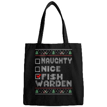 Discover Naughty Nice Fish Warden, Matching Christmas Bags