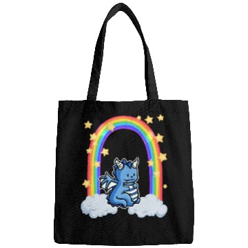Discover Dragon rainbow cloud stars Bags