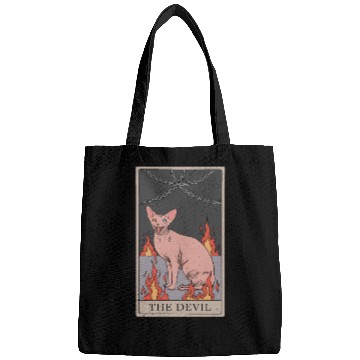 Discover Hairless Cat Devil Tarot Card Design Bags
