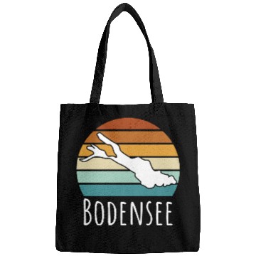 Discover retro lake constance germany Bags
