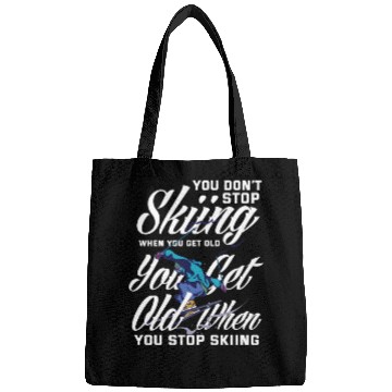 Discover Skiing Old Man Grandpa Gift Ski Hobby Bags