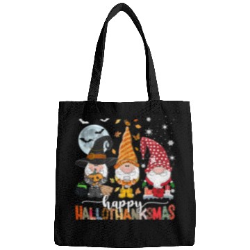 Discover Happy Hallothanksmas Gnomes Lover Halloween Bags